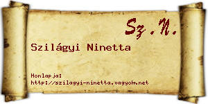 Szilágyi Ninetta névjegykártya