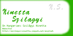 ninetta szilagyi business card